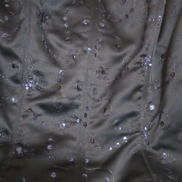 Jessica McClintock Gunne Sax navy blue sequined corset prom/ball gown 11/12 - Picture 10 of 11